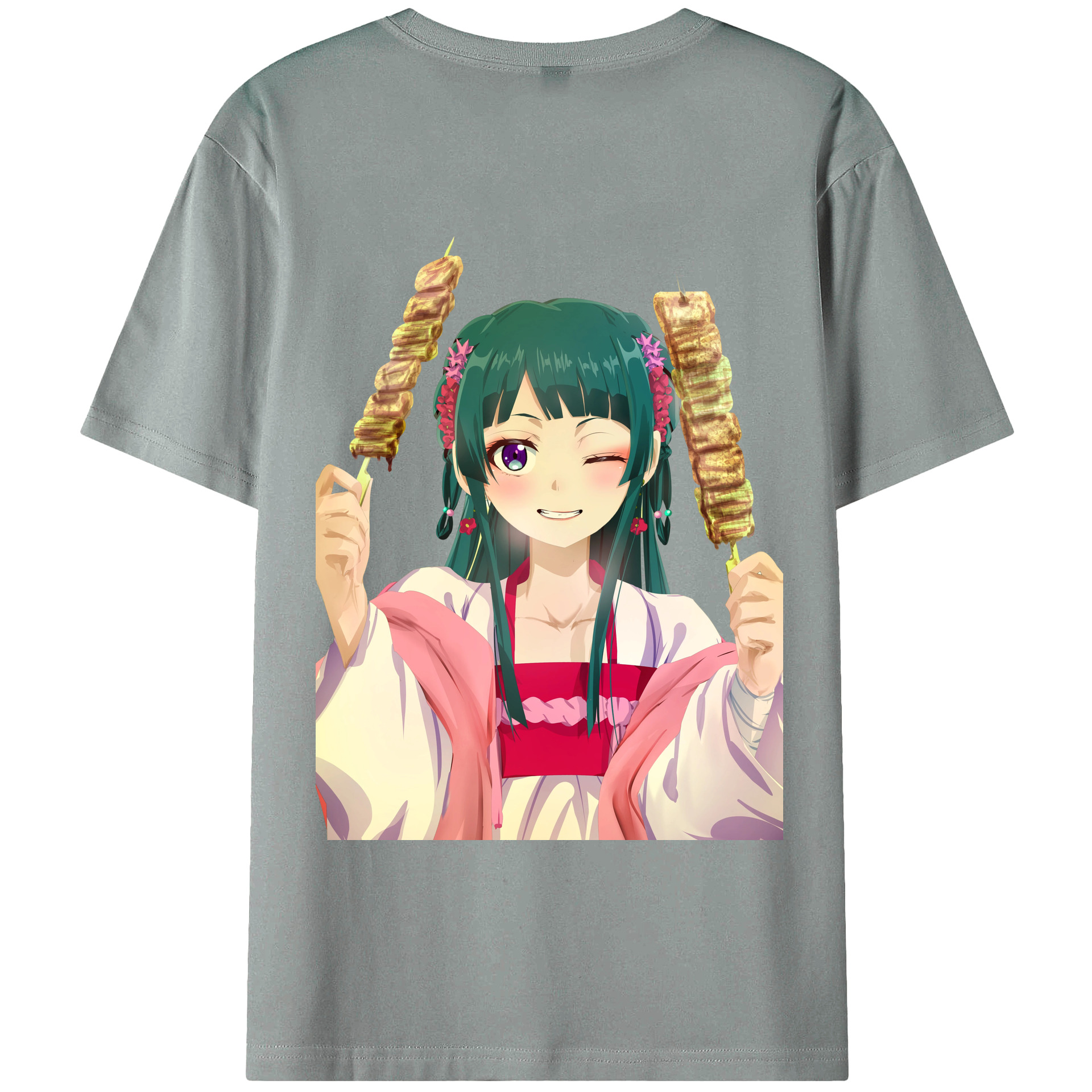 （画像用） 薬屋のひとりごと The Apothecary Diaries 綿100％ メンズ半袖Tシャツ（バックプリント） 通気性